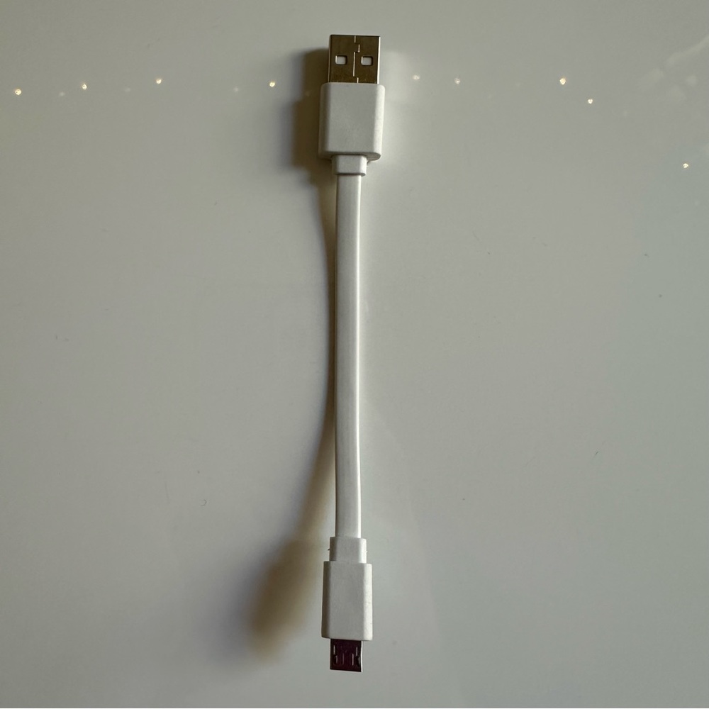 White USB to Micro USB Cable